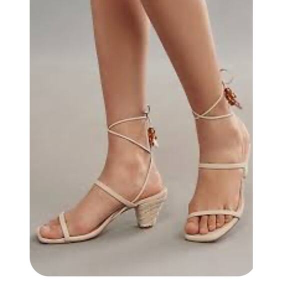 Alohas Lace Up Imani Espadrille Heel Sandals Size 40/ US 9 - Picture 2 of 12